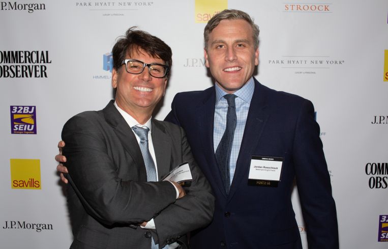 Square Mile Capital Management senior managing director Jeff Fastov, left, with Newmark Knight Frank’s vice chairman and co-head of debt and structured finance, Jordan Roeschlaub.