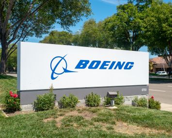 A sign outside of a Boeing office.