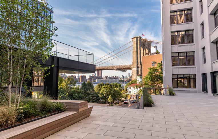 Part of Gensler's renovations include a series of public stairways with planting and seating.