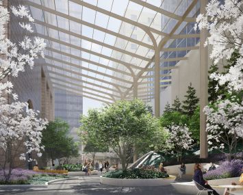 Olayan is expanding the public space at the rear of the building and adding new plantings, seating and restrooms.