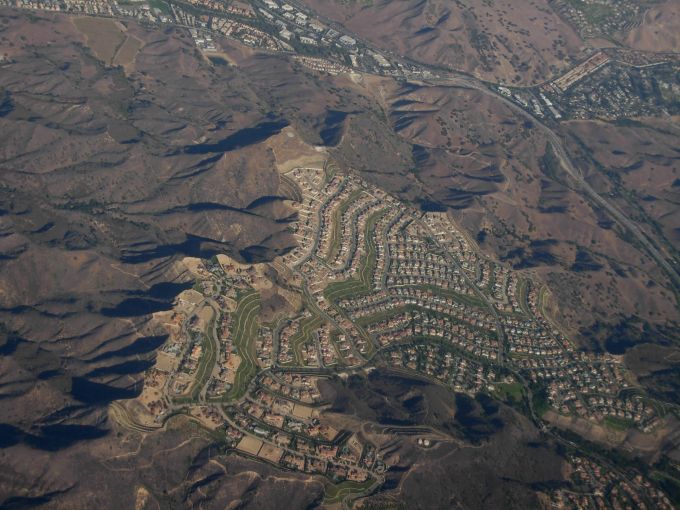 An aeriel view of Calabasas.