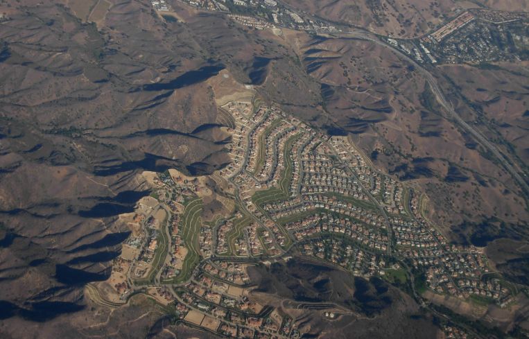 An aeriel view of Calabasas.