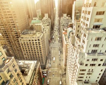 Aerial view of Avenue of the Americas