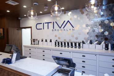 Interior shot of the counter at Citiva's Brooklyn location. 