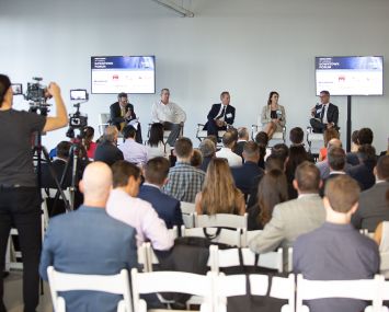 Jonathan Mechanic, Bill Rudin, David Falk, Jessica Lappin and Ric Clark talk about potential transit and infrastructure improvements for Lower Manhattan at CO's Downtown forum.