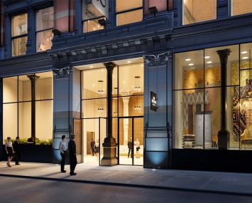 A rendering of 888 Broadway's entrance.