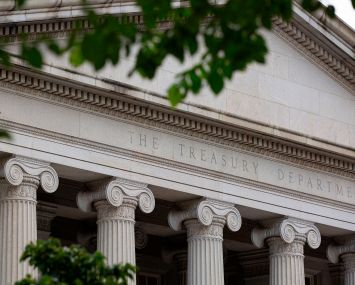 The U.S. Treasury Department building in Washington, D.C.