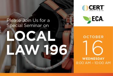 CERT Local Law 196 Seminar