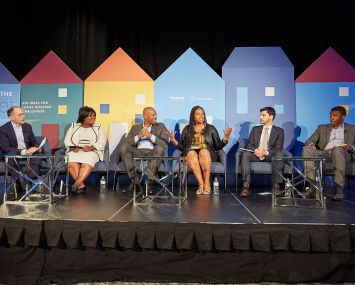 From left, Ben Hecht, Alicia Wilson, Daryl Shore, Michele Jawando, David Zuckerman and AJ Jackson at the Washington, D.C., panel discussion.