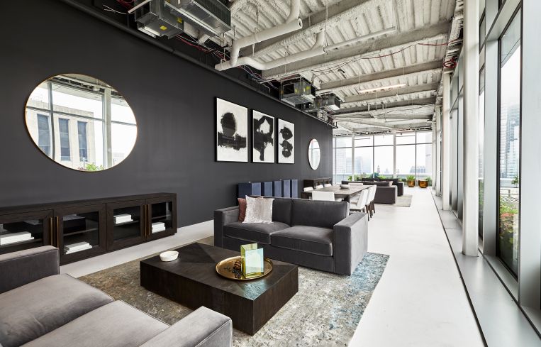 The new penthouse has 8,000 square feet of column free space and 13-foot-high ceilings.