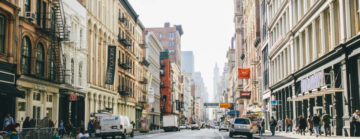 Broadway as it extends through SoHo.