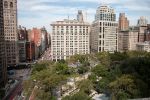 A view of Madison Square Park from the planned terrace at One Madison Avenue. 