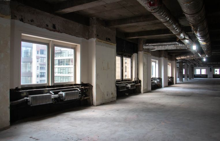 A stretch of windows in the podium floor, which will be enlarged.