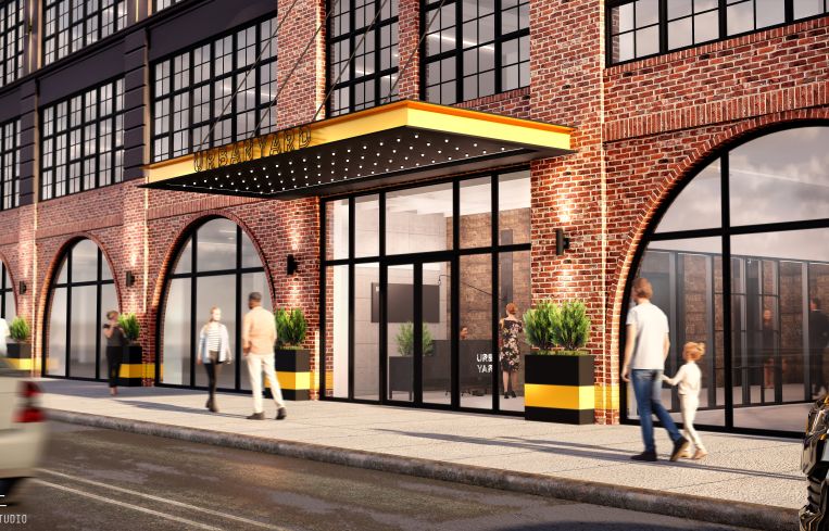 The ground floor will feature arched entryways and new ground floor retail spaces.