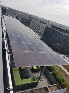 The green roof and solar panel at 1101 New York Avenue NW