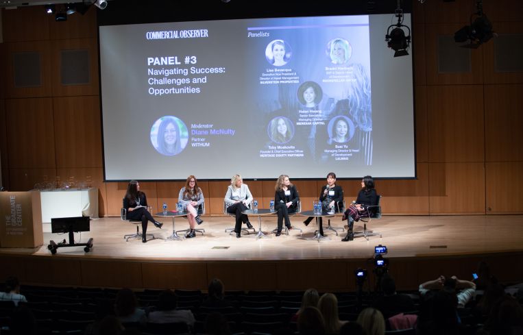 Diane McNulty of Withum, developer Toby Moskovits of Heritage Equities, Brandi Hanback of Rockefeller Group, Lisa Bevacqua of Silverstein Properties, Helen Hwang of Meridian Investment Sales and Susi Yu of L&L Mag discuss how they got to where they were in their careers, even as men often underestimated them.