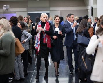 Women in the real estate and construction industries mingle before the start of Commercial Observer's first annual women in real estate conference.