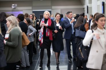 Women in the real estate and construction industries mingle before the start of Commercial Observer's first annual women in real estate conference.