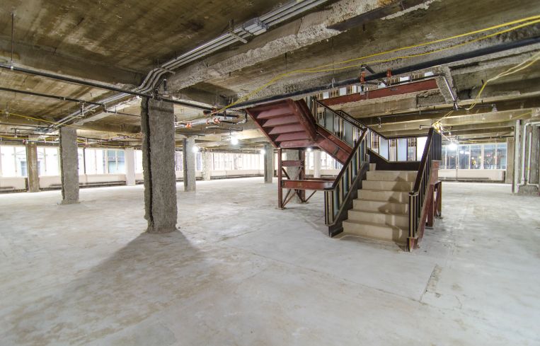 A look at the gutted fourth floor of 555 Fifth Ave.