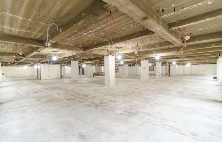 The gutted fifth floor.