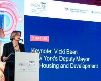 New York City's Deputy Mayor of Housing and Development Vicki Been speaking at the MIPIM Proptech conference.
