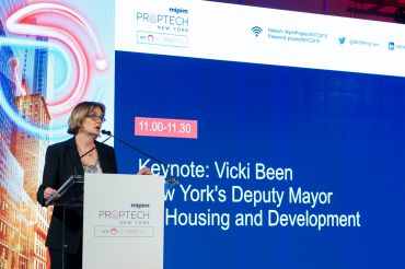 New York City's Deputy Mayor of Housing and Development Vicki Been speaking at the MIPIM Proptech conference.