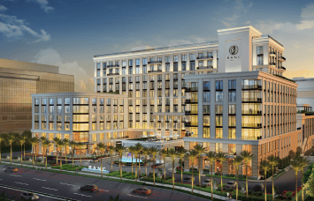 A rendering of the Banc Hotel in Irvine, Calif.