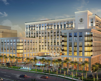 A rendering of the Banc Hotel in Irvine, Calif.