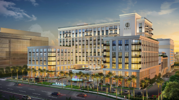 A rendering of the Banc Hotel in Irvine, Calif.