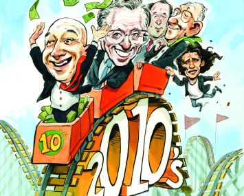 A decade that saw ups and downs for Jeff Bezos, Larry Silverstein, Gary Barnett, Steve Ross and Adam Neumann.