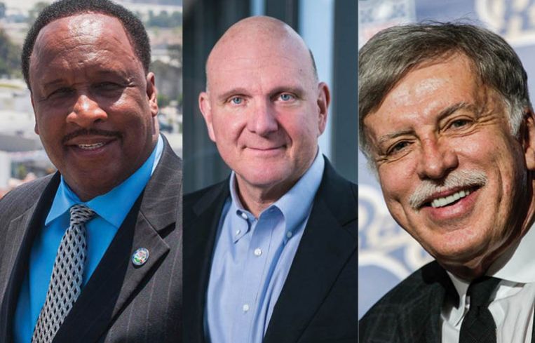 Mayor James Butts; Steve Ballmer; Stan Kroenke