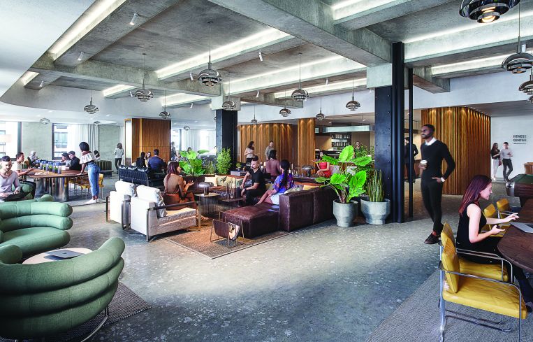 INC Architecture and Design is trying to inject a hospitality feel into the space while referencing the building's Art Moderne architecture.