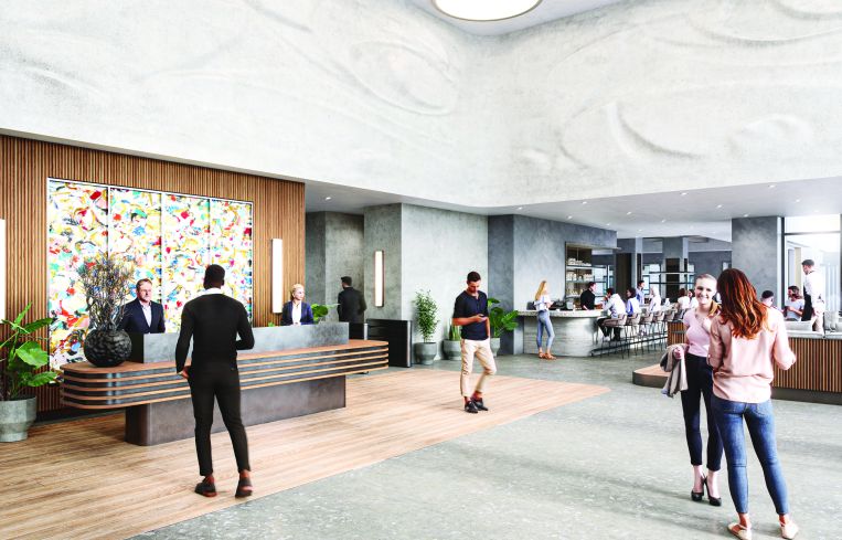 The new lobby will include a yet-to-be-named restaurant by Michelin-starred chef John Fraser.