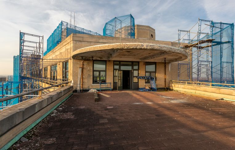 The building features oversized terraces with sweeping views.