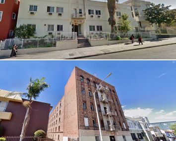 The properties at 720 South Westlake Avenue and 729 South Bonnie Brae Street.