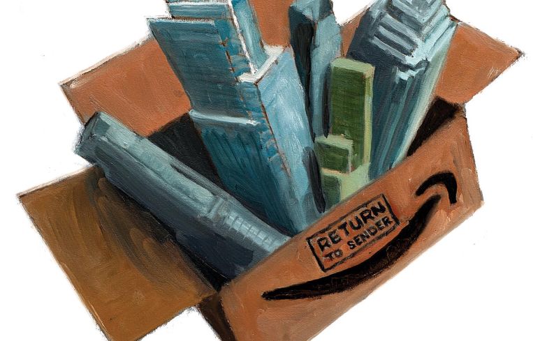One year after Amazon packed its things and walked out of Queens' door.