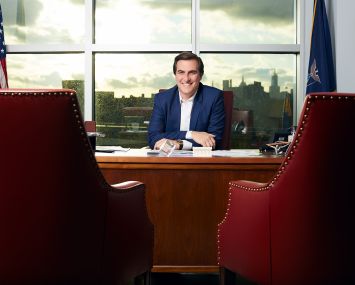 State Sen. Michael Gianaris in his Astoria office.