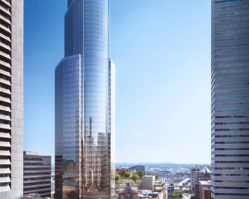 A rendering of the South Station development.