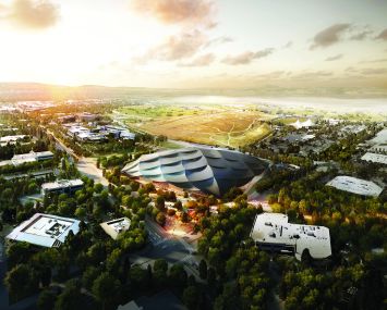Rendering of Charleston East campus in Mountain View, CA.