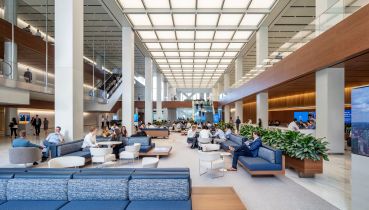 Citigroup's new lobby includes a "town square" with seating and a Starbucks, all designed by SOM and Gensler.