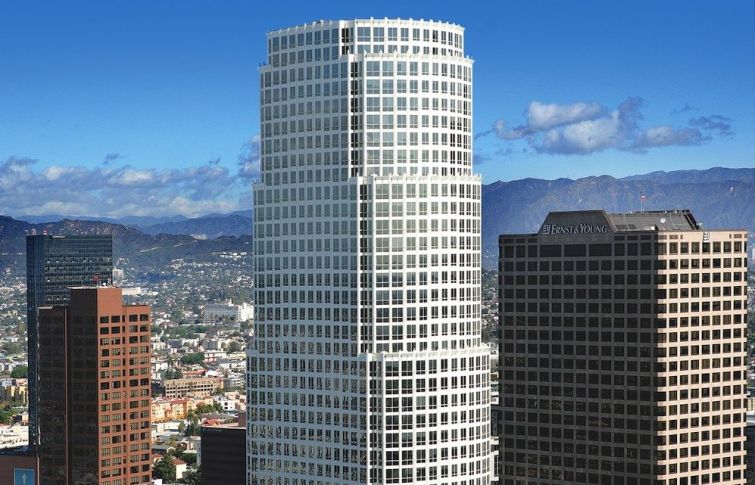 The 1-million-square-foot tower at 777 South Figueroa Street climbs 52 stories.
