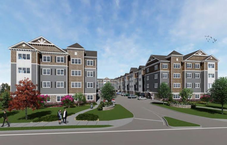 A rendering of the Feil Organization's planned apartment building in Oceanside, N.Y.