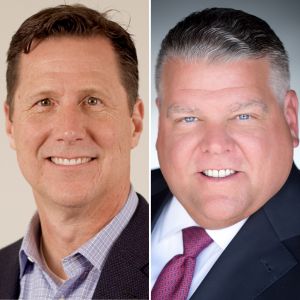 Left, John Devereux, president of Watt Companies, and Todd Bedingfield, senior managing director at Sonnenblick-Eichner Company.