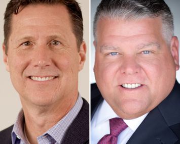 Left, John Devereux, president of Watt Companies, and Todd Bedingfield, senior managing director at Sonnenblick-Eichner Company.