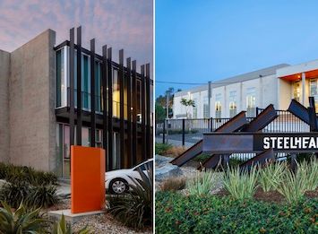 From left, the office at 5340 Alla Road and the office at 12901 West Jefferson Boulevard, both in Playa Vista.