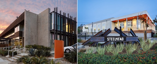 From left, the office at 5340 Alla Road and the office at 12901 West Jefferson Boulevard, both in Playa Vista.
