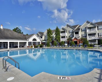 A shot of the pool area at Bryant at Summerville.