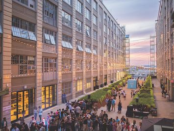 The Industry City courtyard.