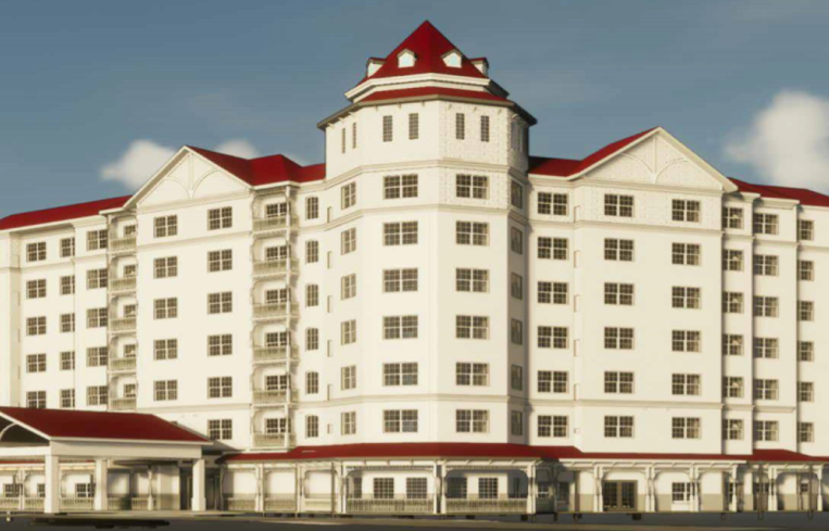 A rendering of the planned Residence Inn near Disney World.