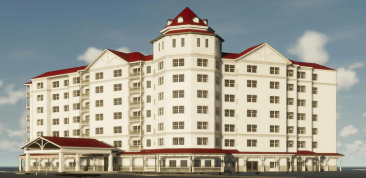 A rendering of the planned Residence Inn near Disney World.